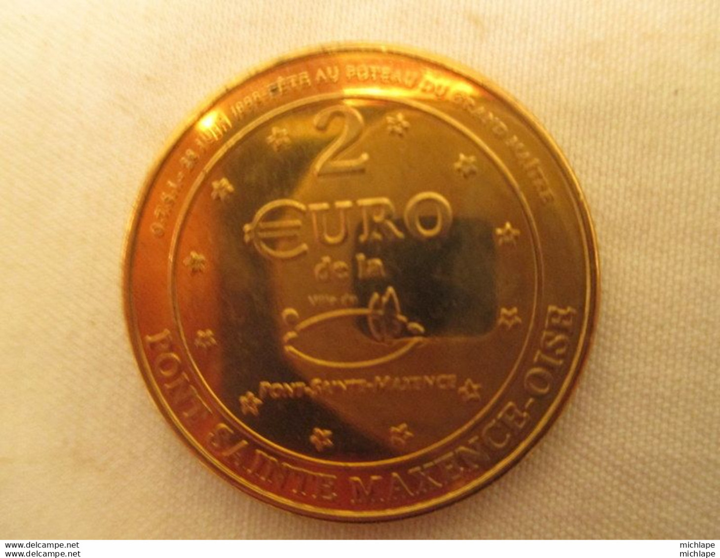 EURO TEMPORAIRE DES VILLES 2 EURO De PONT ST MAXENCE LEVANDRIAC - Abarten Und Kuriositäten