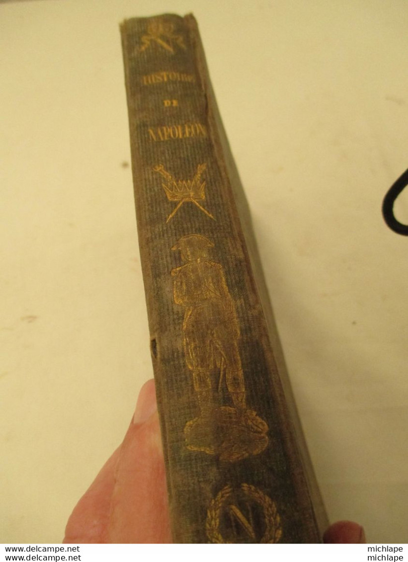 livre - NAPOLEON - de louis lurine - 1844 - nombreuses illustrations - 314 pages - format 13X18 bon état général