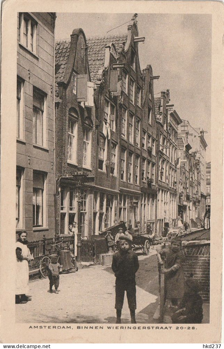 Amsterdam Binnen Wieringerstraat 20-28 Levendig Volk Uit De Ramen # 1918     5088 - Amsterdam