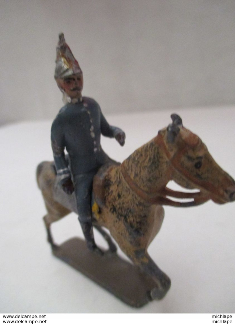 Militaire - Cavalier Et Cheval En Plomb - Jouet Du Début 20 Em - Jouets Anciens