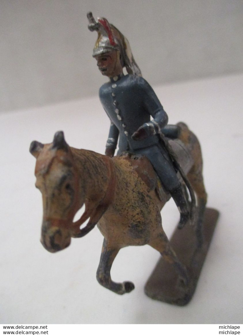 Militaire - Cavalier Et Cheval En Plomb - Jouet Du Début 20 Em - Jouets Anciens