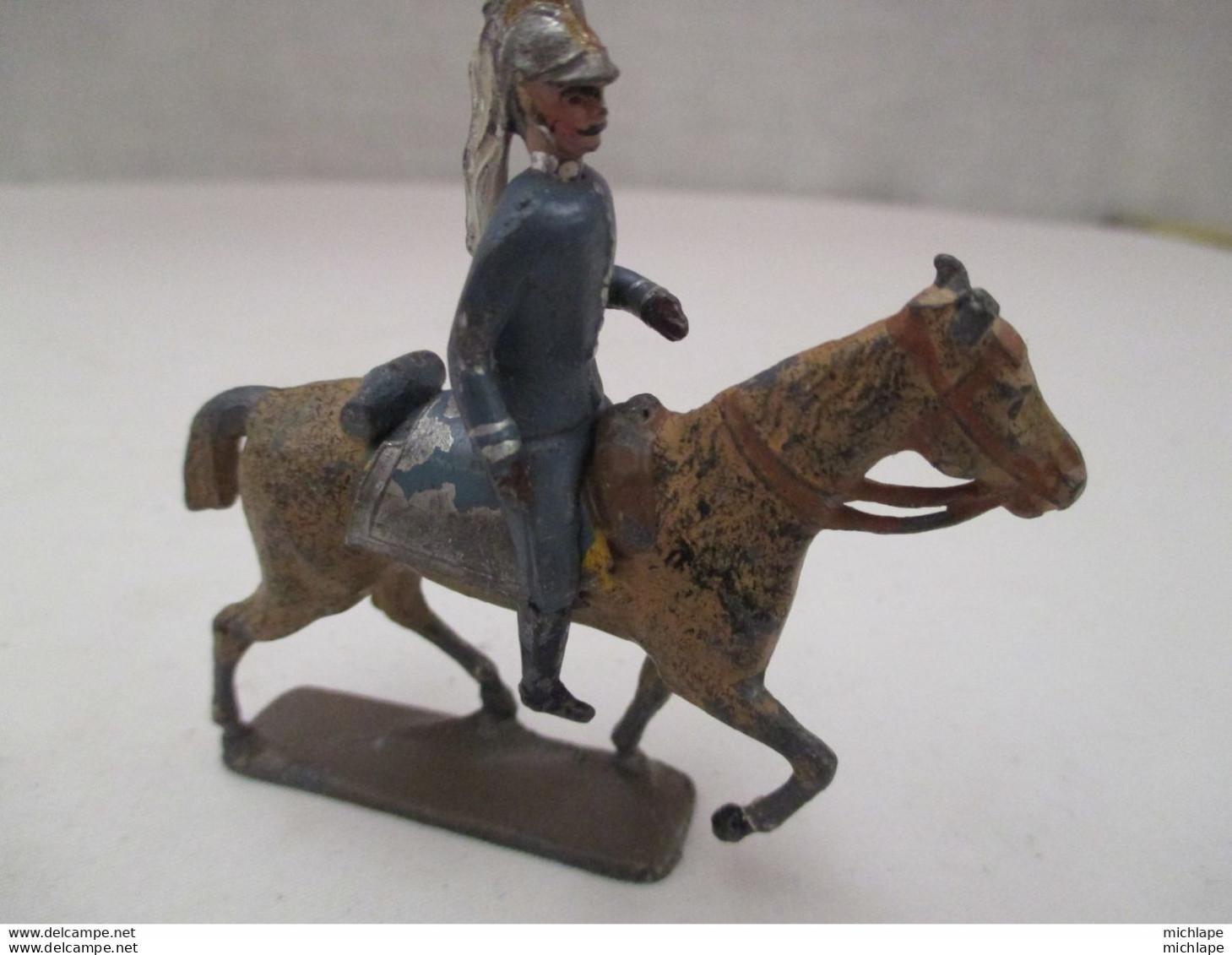 Militaire - Cavalier Et Cheval En Plomb - Jouet Du Début 20 Em - Jouets Anciens