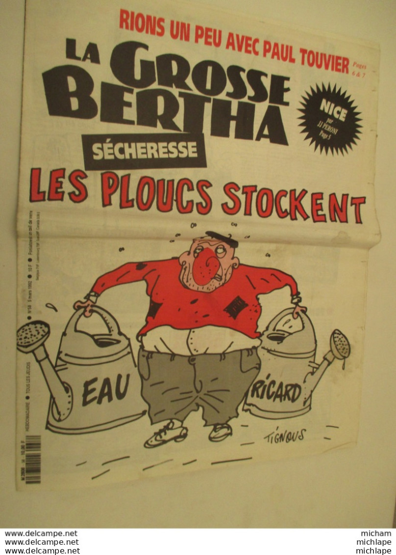 La Grosse Bertha  N° 58 Journal Satyrique  12 Pages - 1950 à Nos Jours
