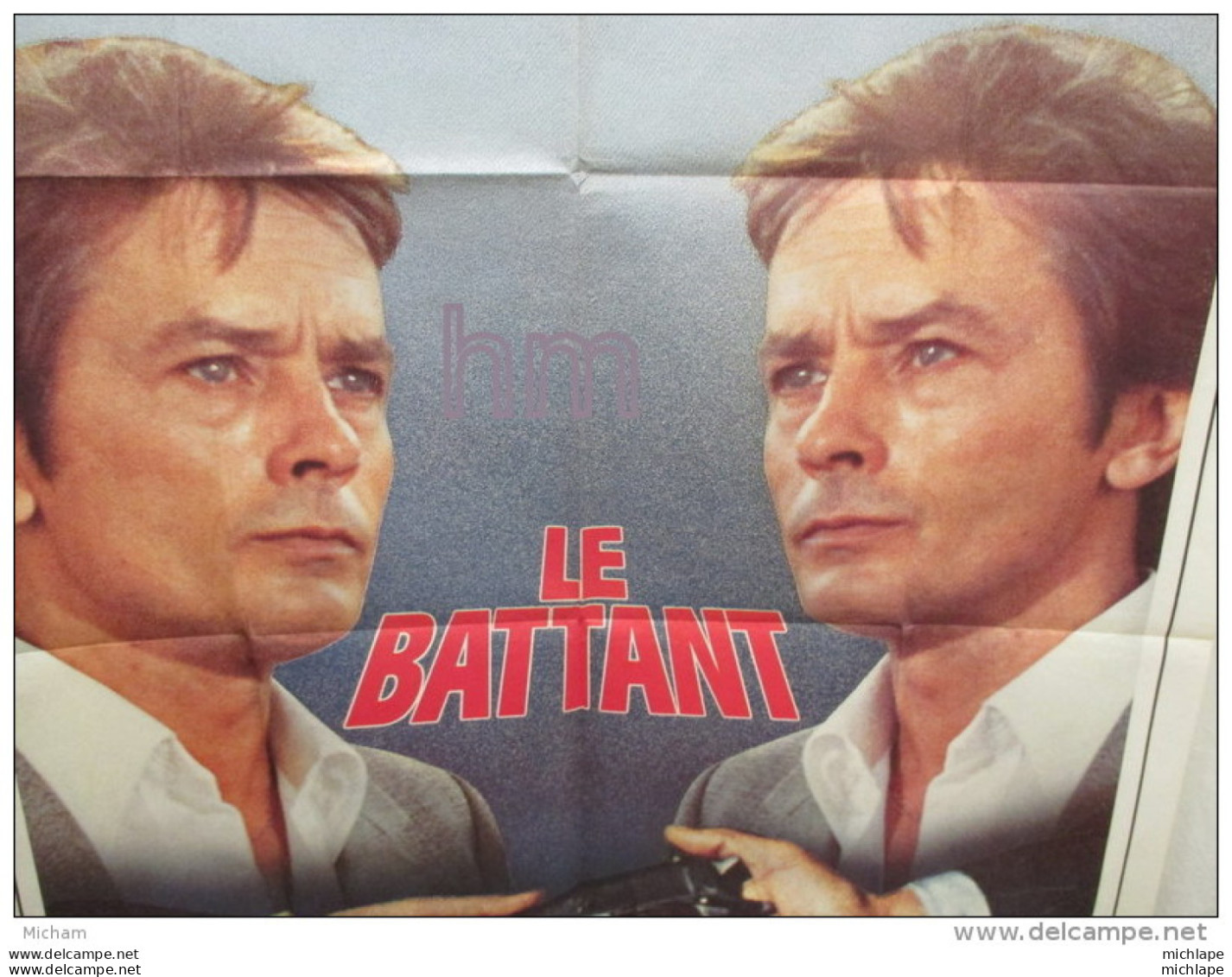 GRANDE AFFICHE DE FILM  LE BATTANT ALAIN DELON  1m15 X 1m58 - Plakate