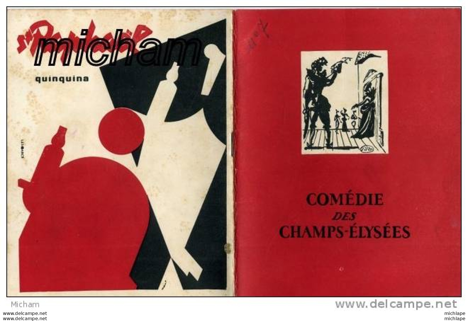 N°7  THEATRE  COMEDIE DES CHAMPS ELYSEES(CLERAMBARD DE M. AYME) 12X15cm  24 PAGES PARFAIT ETAT AVEC J. DUBY HUGETTE DUFL - Programme