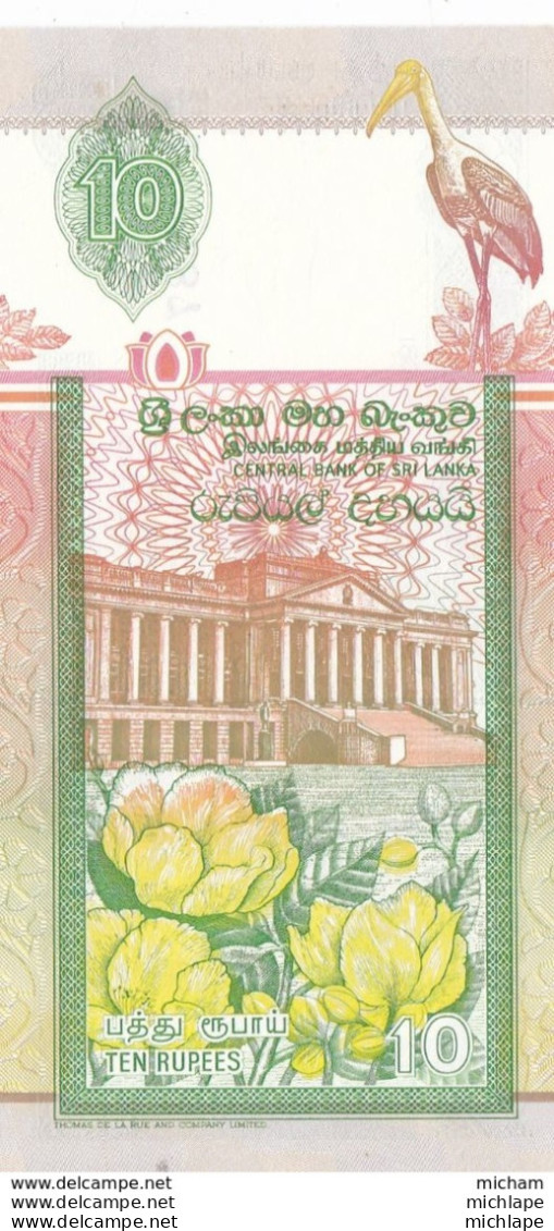 10 Rupees Sri Lanka Neuf - Indonésie