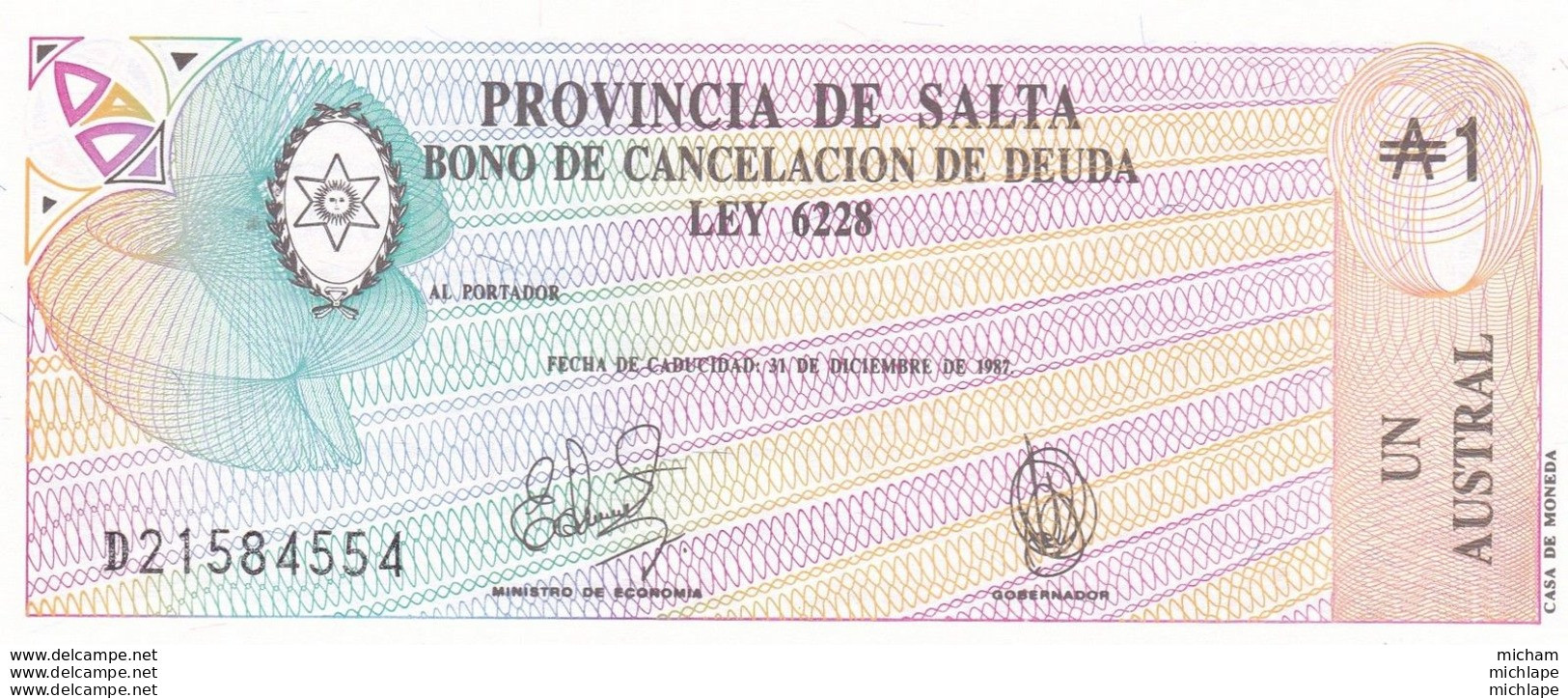 1 Austral Neuf  Argentine  1987 - Argentina
