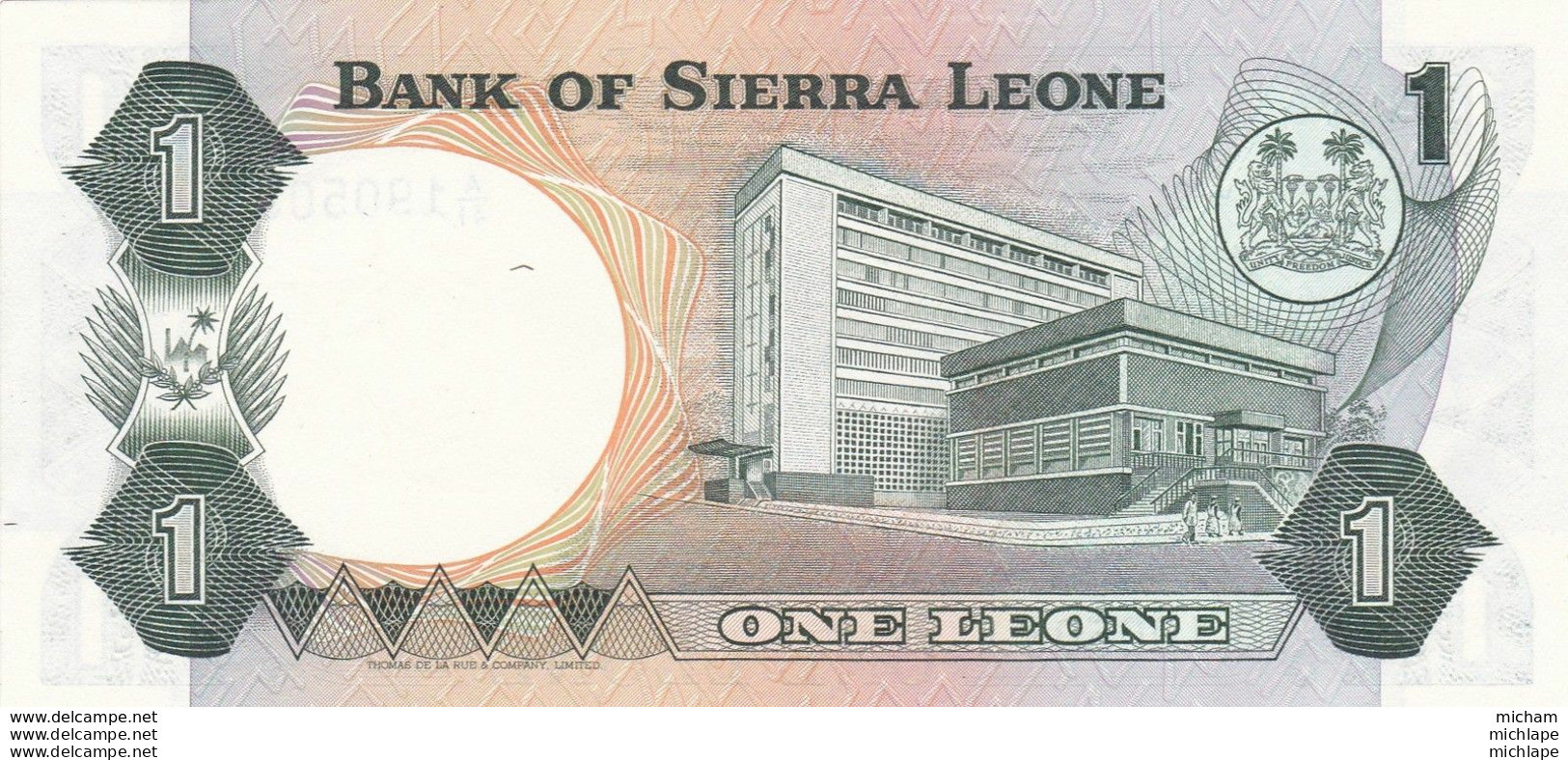 SIERRA LEONE -  1 Leone 1984 - Etat Neuf - Sierra Leone