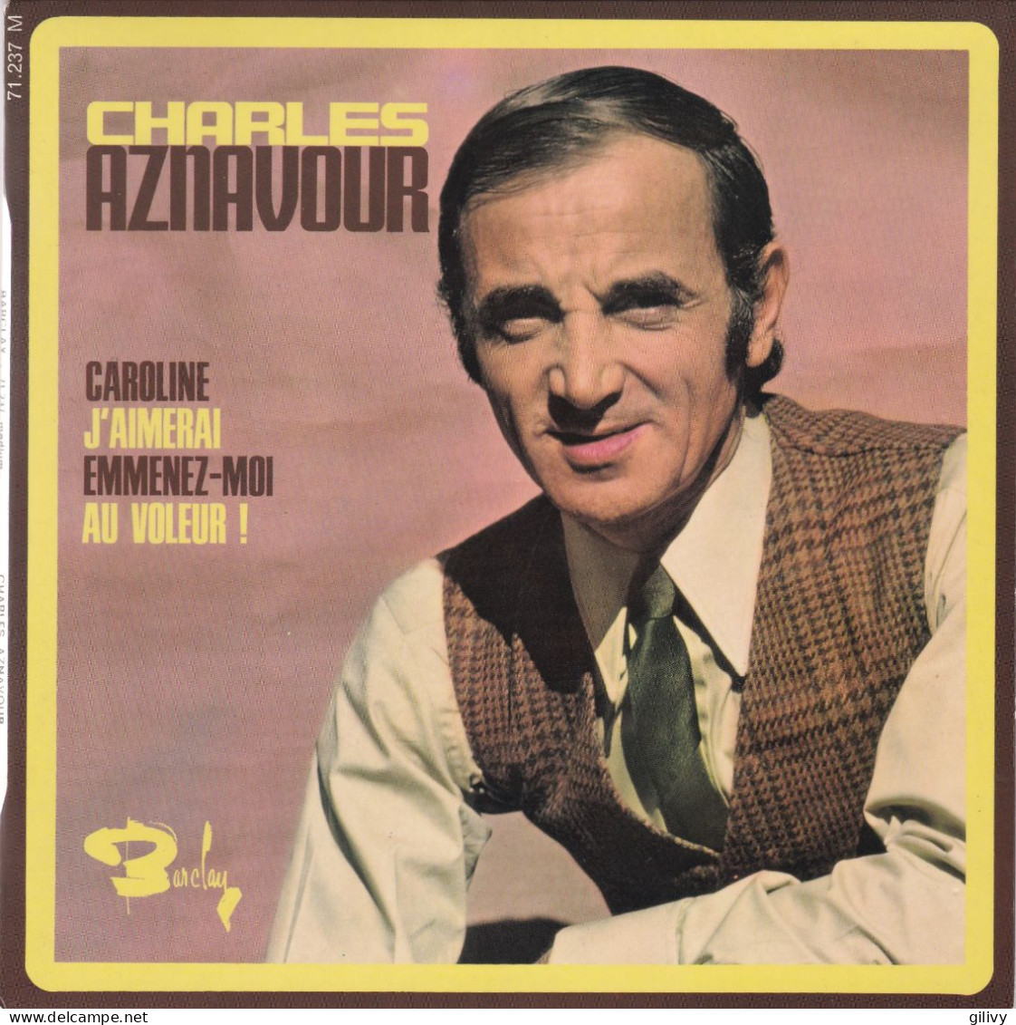 CHARLES AZNAVOUR : " Caroline " - EP - Autres - Musique Française