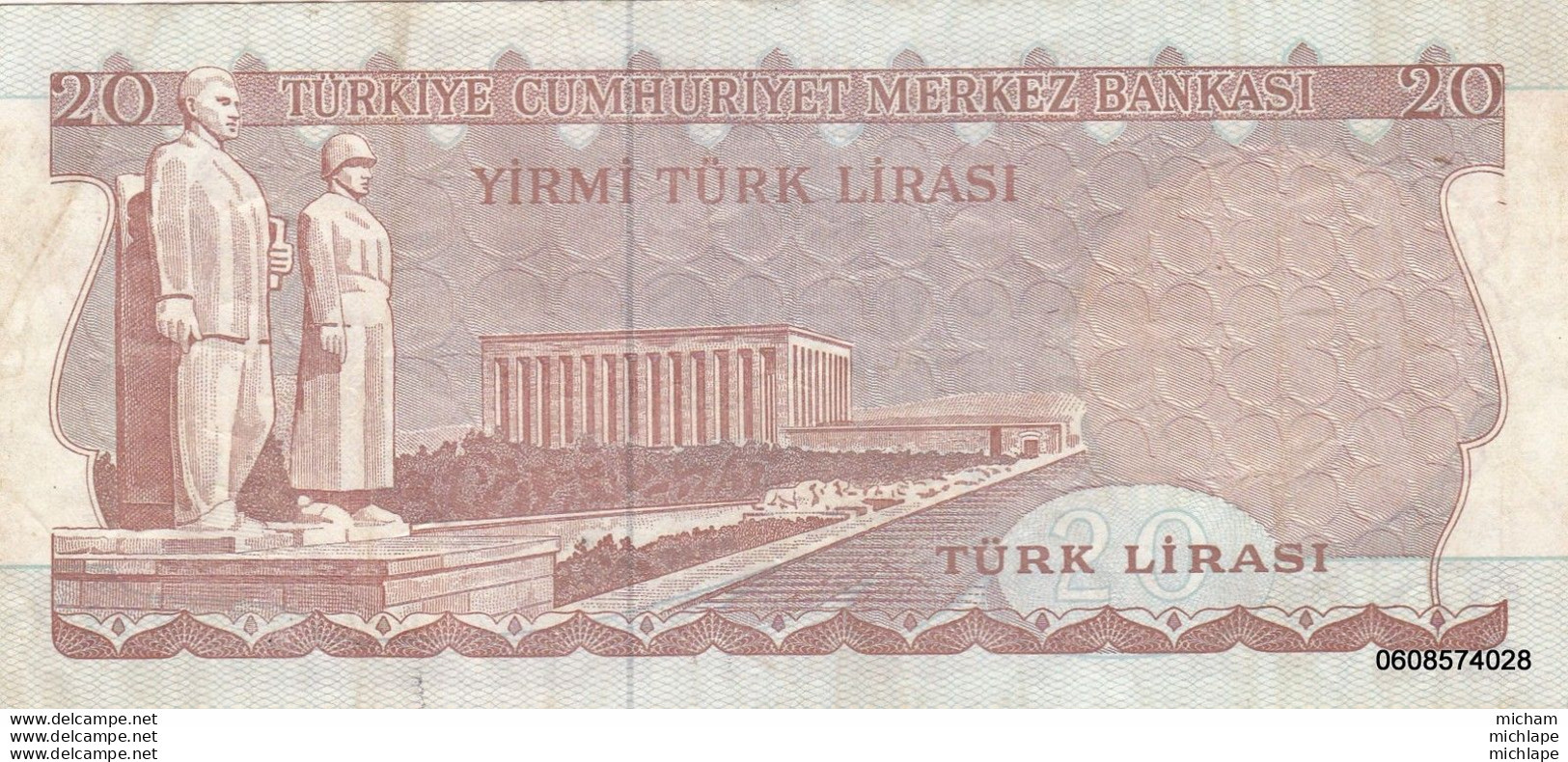 Turquie  20 Lirasi - Turquie