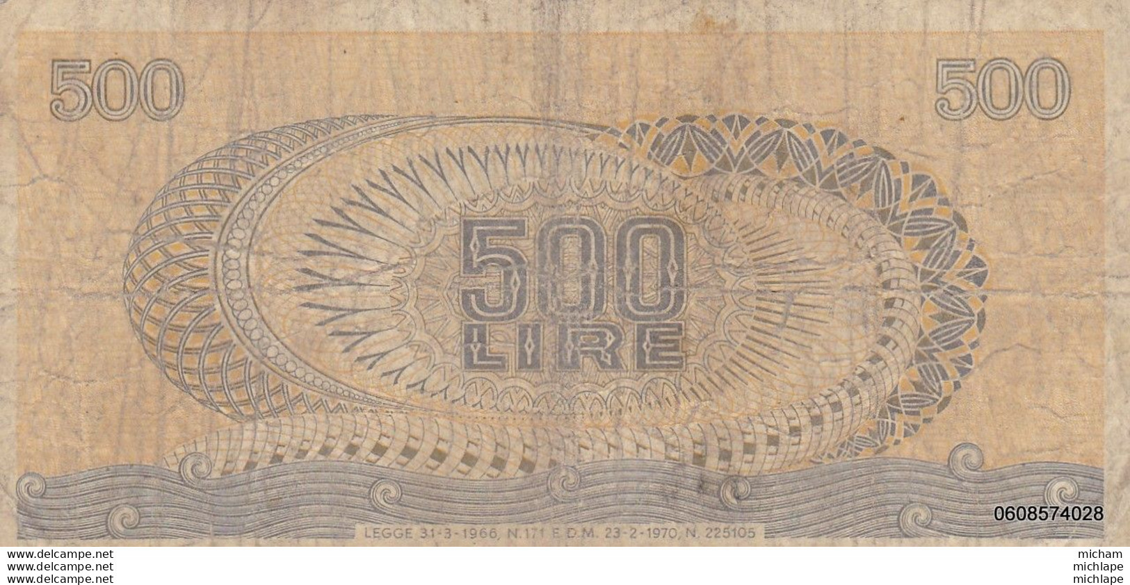 Italie  500 Lire - Other & Unclassified