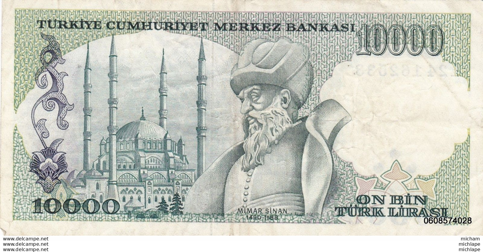 Turquie  10000 Lirasi - Türkei