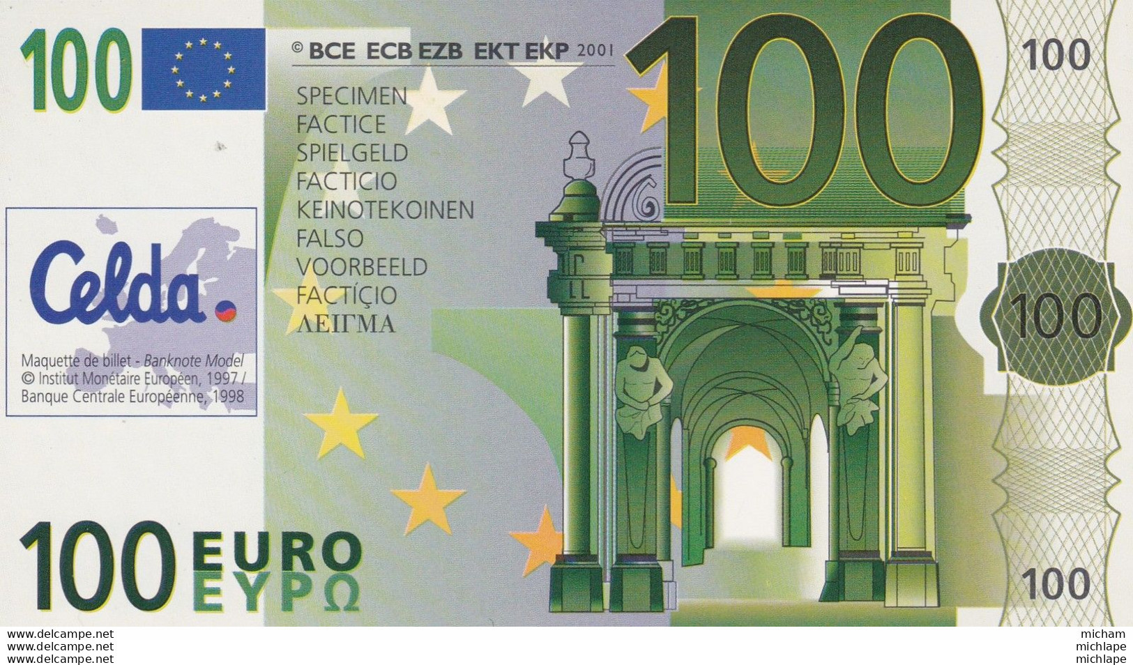 SPECIMEN  100 Euros - Fictifs & Spécimens