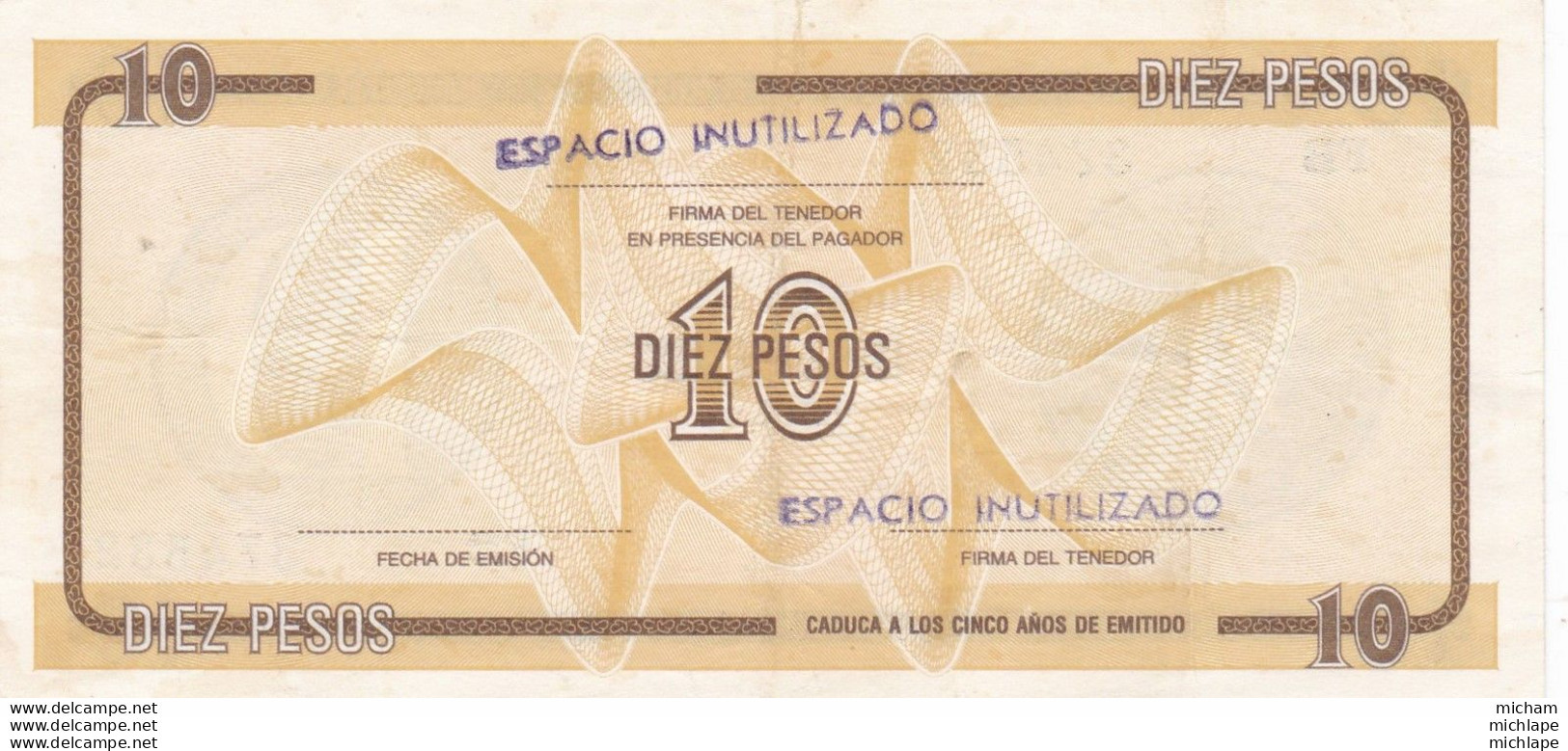 Cuba 10 Diez  Pesos Certificado De  Divisa - Cuba