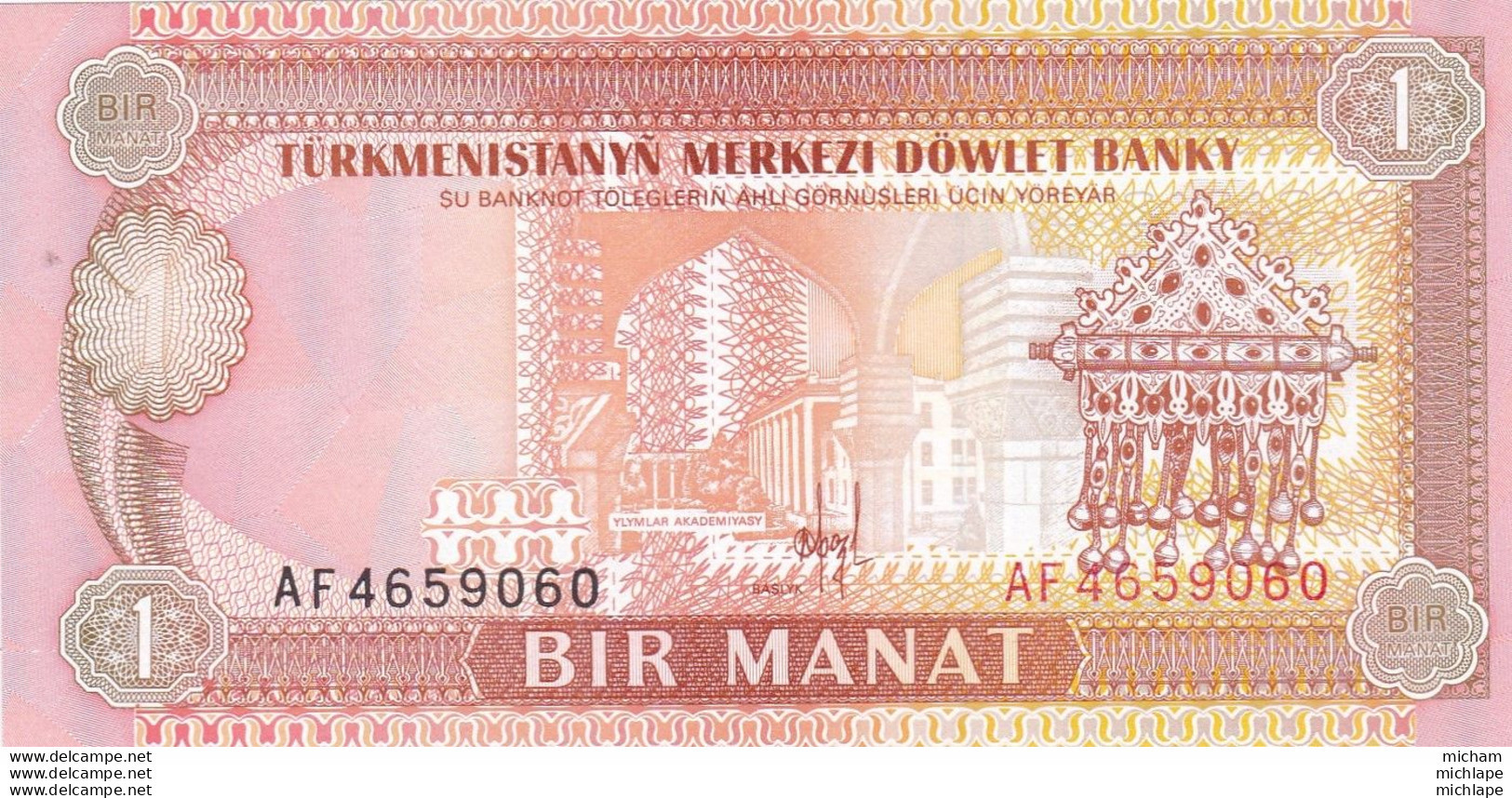1 Manat - Bir - Turkmenistanyna  - Neuf - Turkmenistan