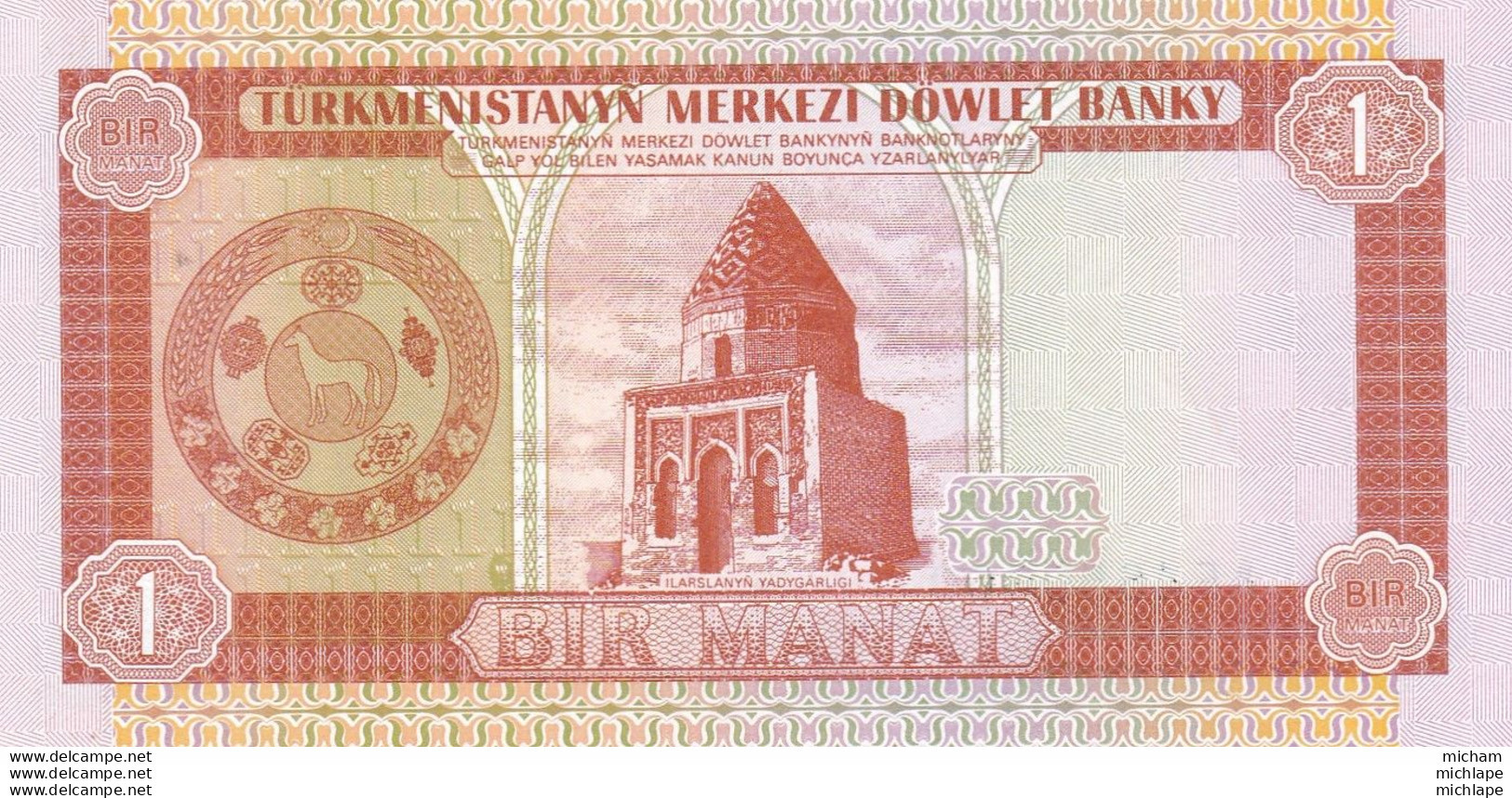1 Manat - Bir - Turkmenistanyna  - Neuf - Turkménistan