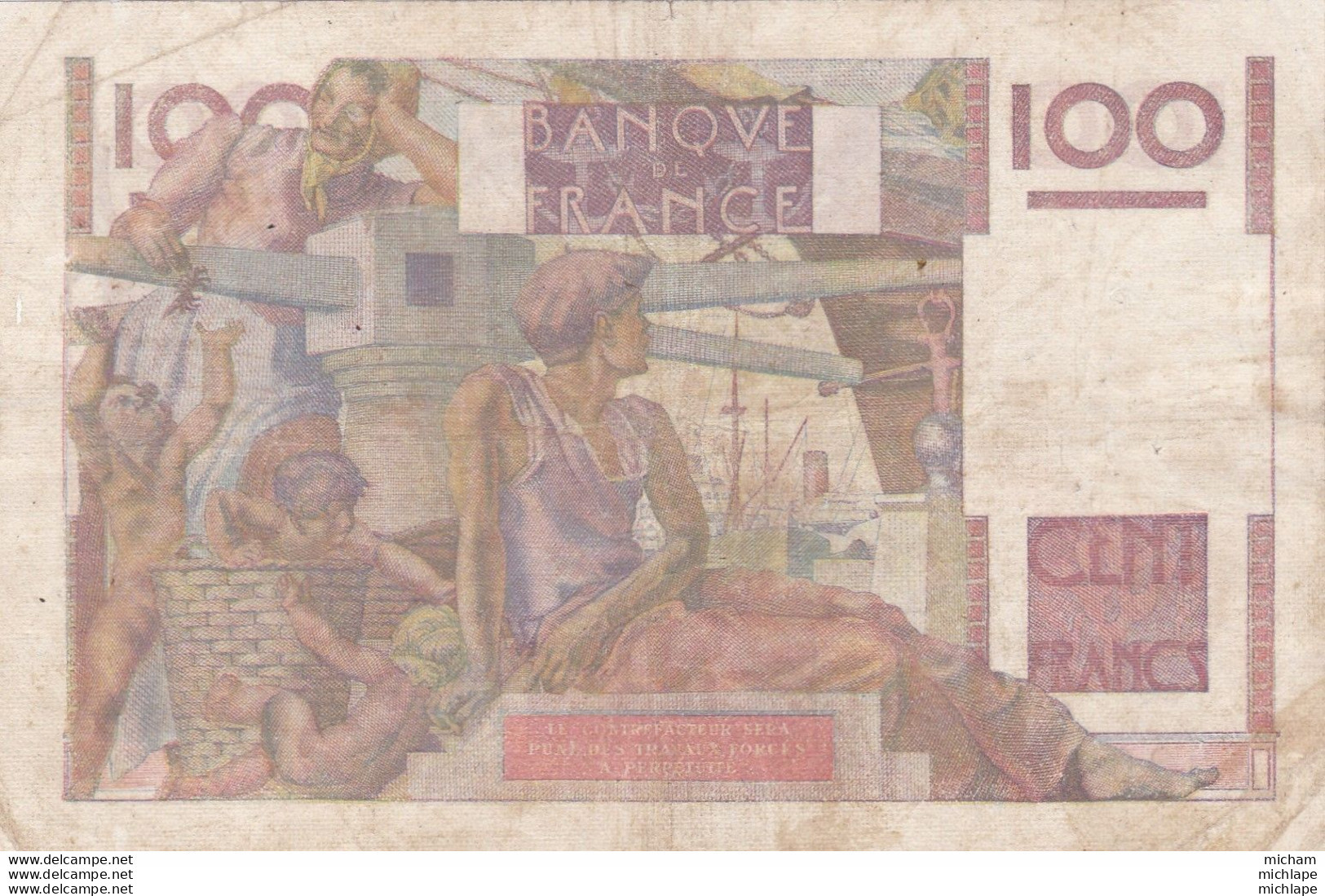 100  Francs  Jeune Paysan  - 1950  - B 357 - Voir Scan - 100 F 1945-1954 ''Jeune Paysan''