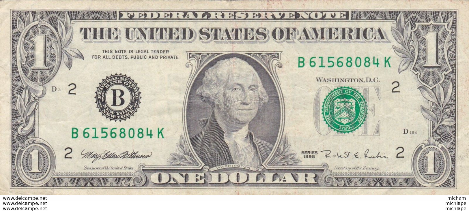 ETATS UNIS  - 1 Dollar - 1995 -  - Voir Scan - Autres & Non Classés