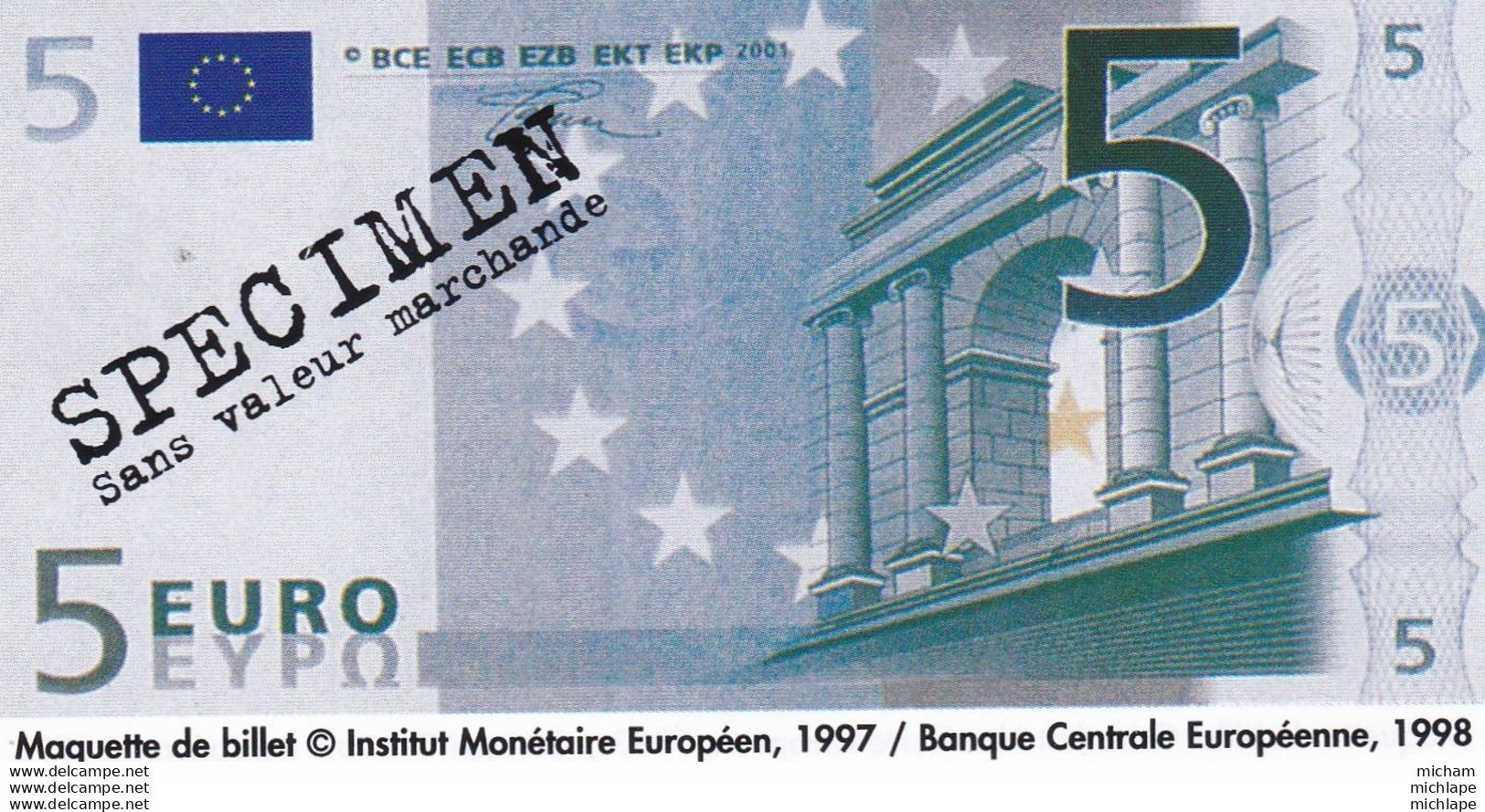 SPECIMEN  5 Euros   1998 - Specimen