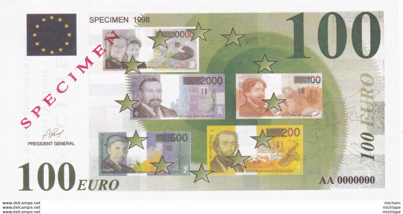 SPECIMEN   100 Euros - Fiktive & Specimen