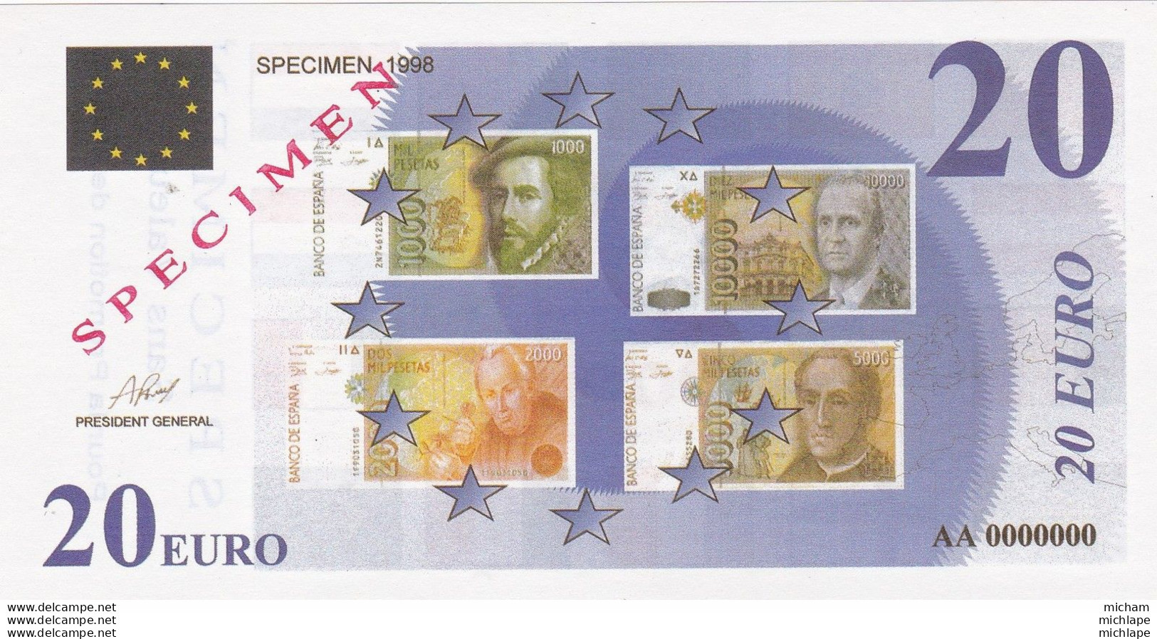 SPECIMEN   20 Euros - Fictifs & Spécimens