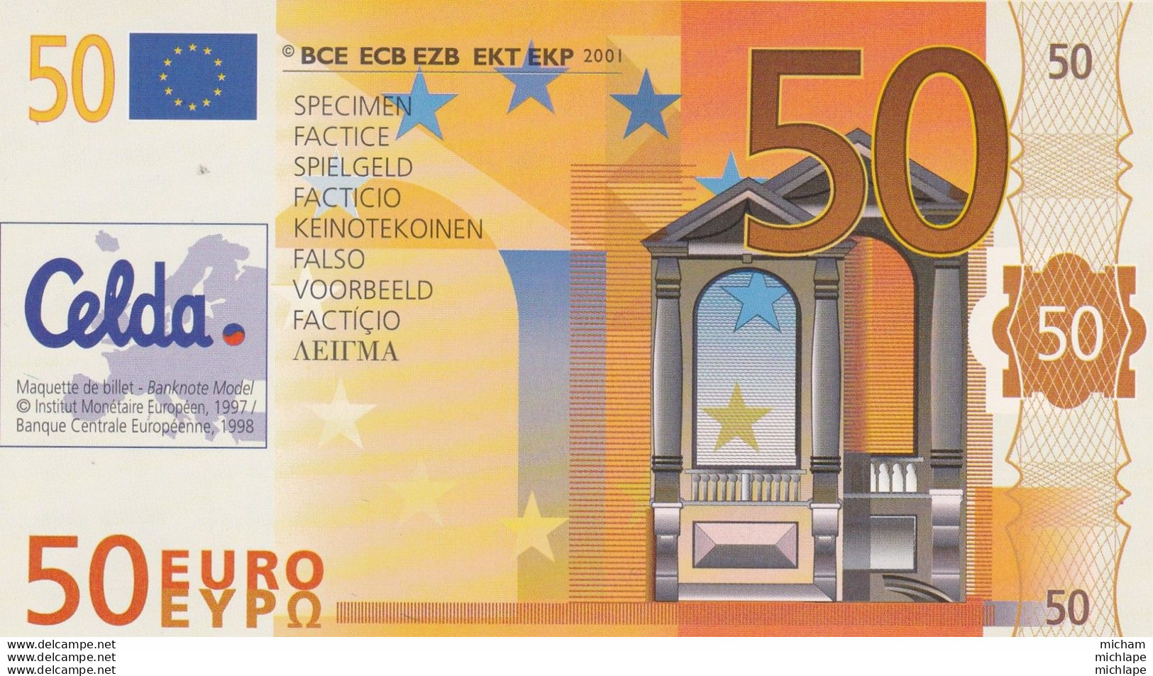 SPECIMEN  50 Euros - Specimen