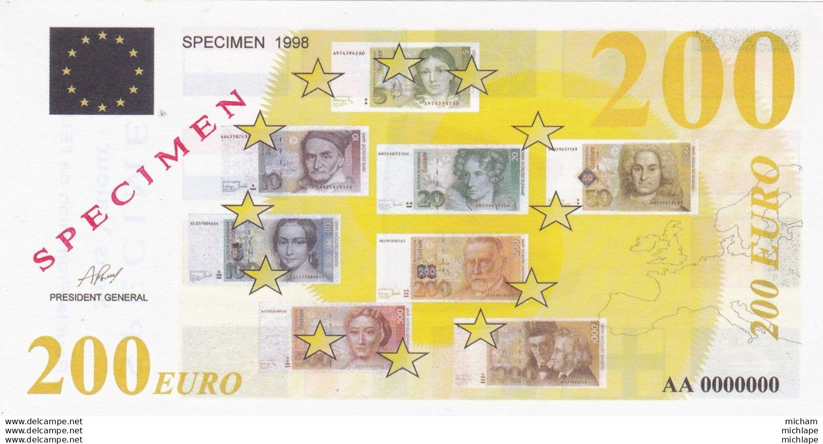 SPECIMEN   200 Euros - Specimen