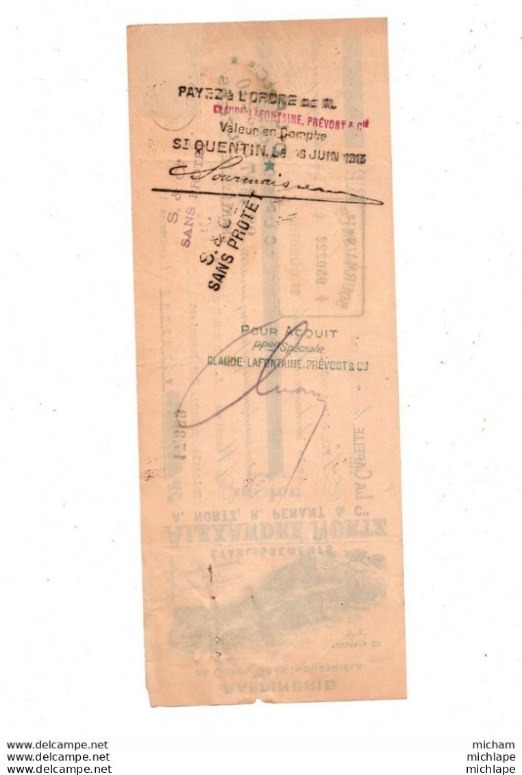 1913 -   02 LA CAPELLE    - Facture - Lettre  A  Entête    - RAFFINERIE   - ALEXANDRE NORTZ - 1900 – 1949