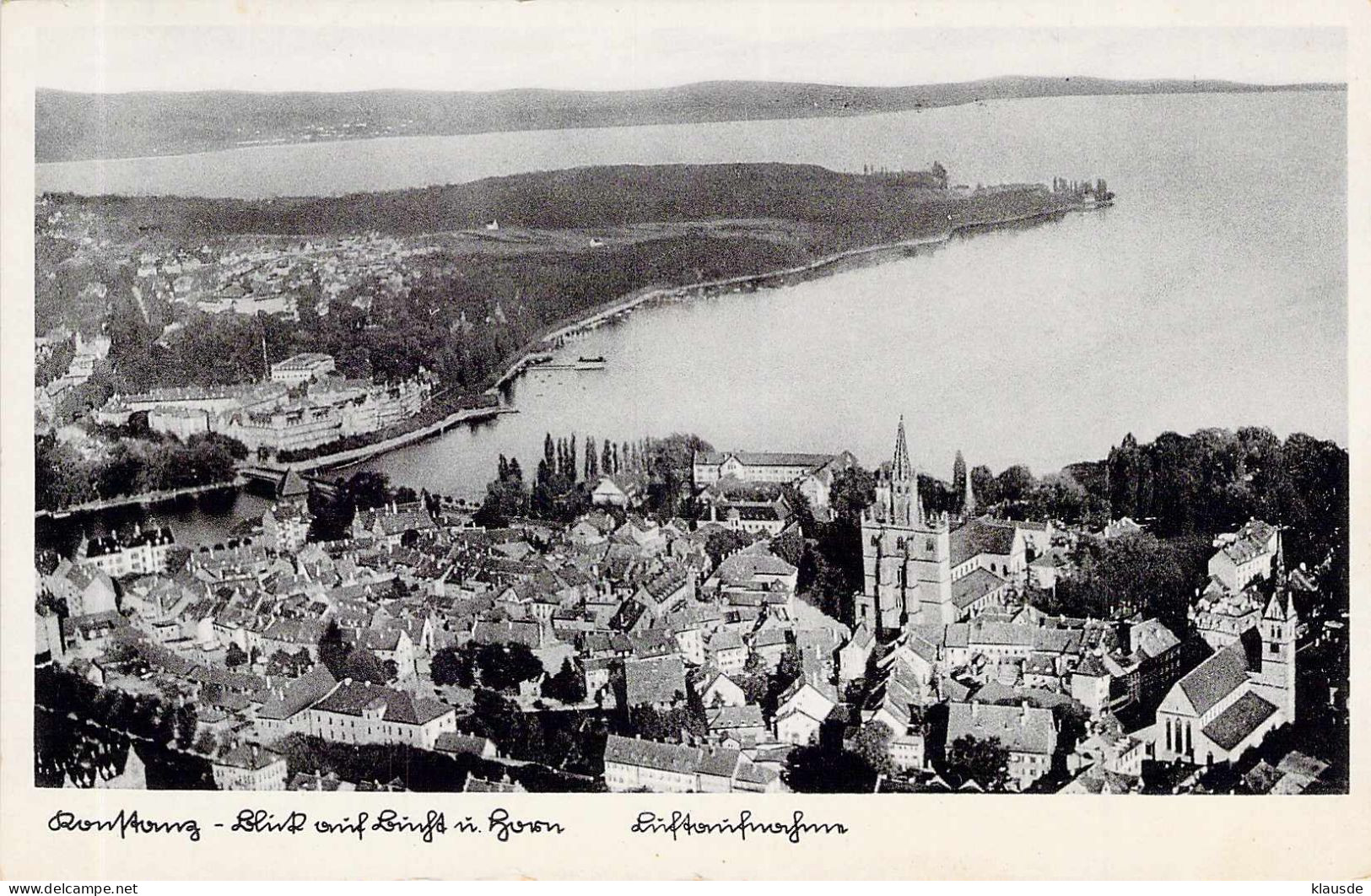 Konstanz - Panorama,Bucht Luftaufnahme Gel.1937 - Konstanz