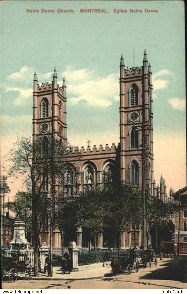 11030736 Montreal Quebec Notre Dame Church Kutsche  Montreal - Unclassified