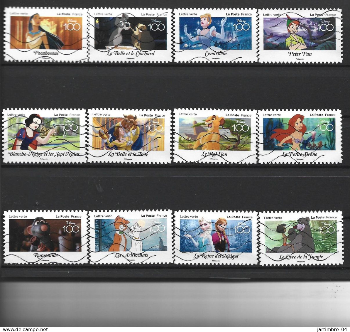 2023 FRANCE Adhésif 2320-31 Oblitérés, Disney, Série Complète - Used Stamps