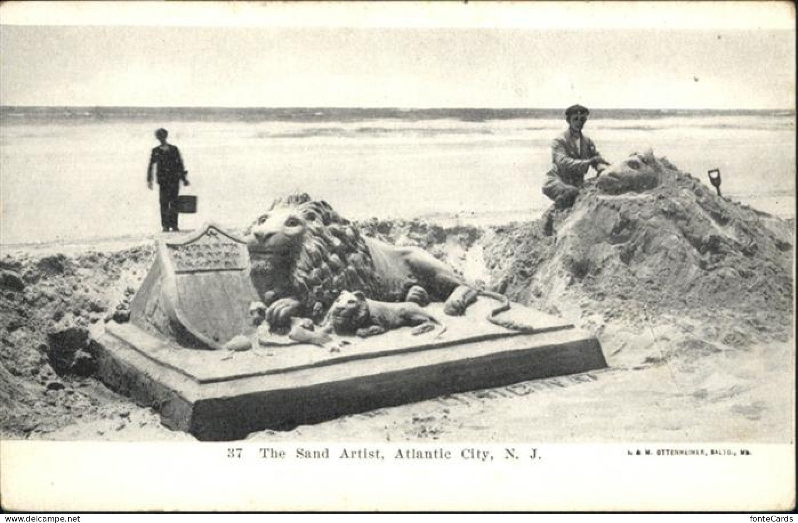 11028825 Atlantic_City_New_Jersey Sand Artist Loewe - Other & Unclassified