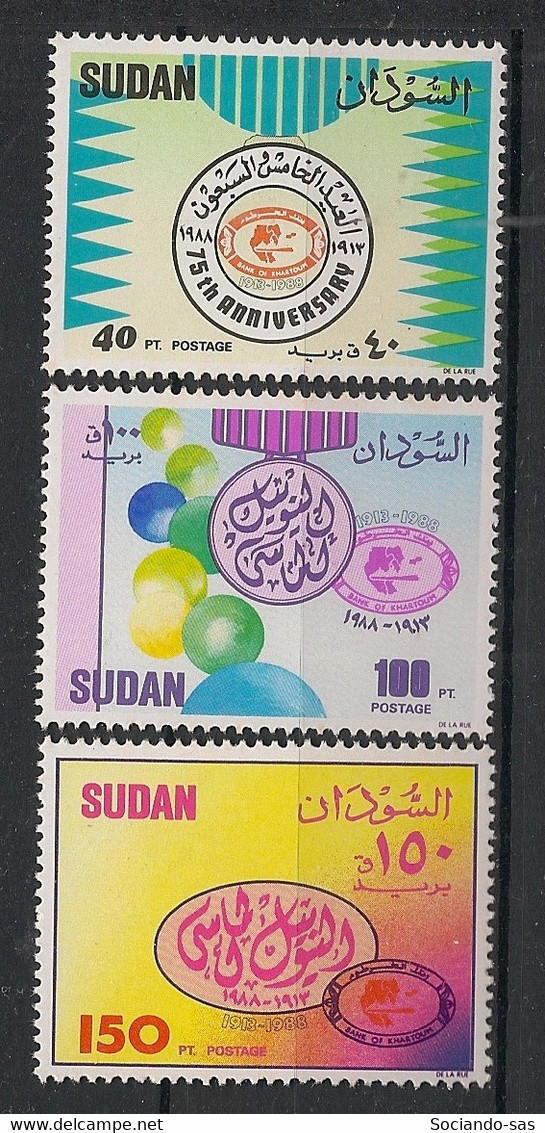 SOUDAN - 1988 - N°YT. 356 à 358 - Banque Khartoum - Neuf Luxe ** / MNH / Postfrisch - Sudan (1954-...)