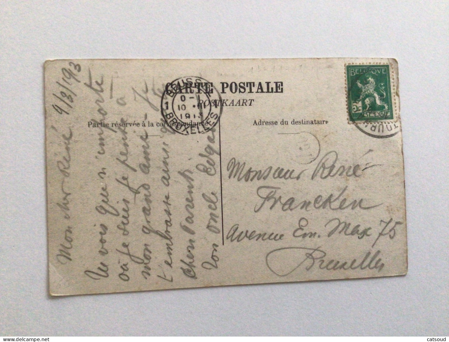 Carte Postale Ancienne (1913) Tournai Bâtiment Du Service Des Eaux - Tournai
