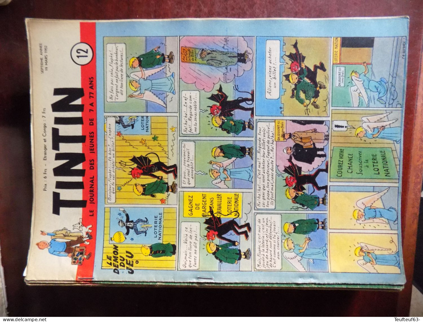 Tintin Année 1952 Complète ( Couverture Hergé , Vandersteen ) - - Tintin