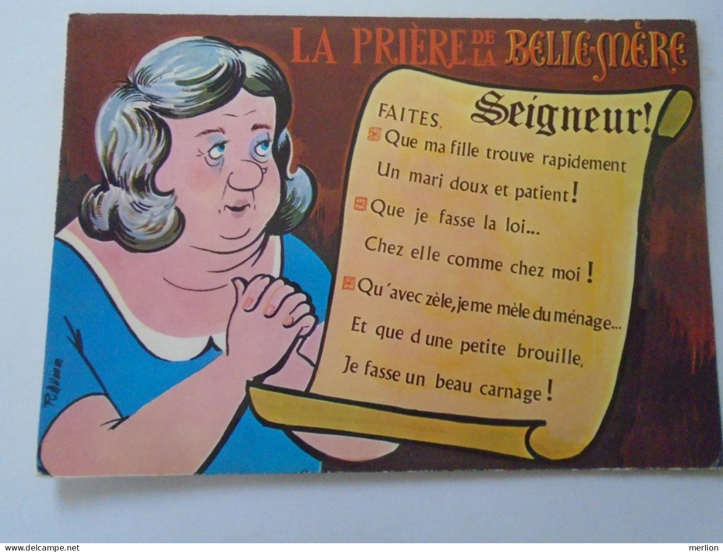 D203224     CPM -   Illustrateur R Alloin Combier Macon La Prière De La Belle Mère " Quand On Est Deux " - Humour