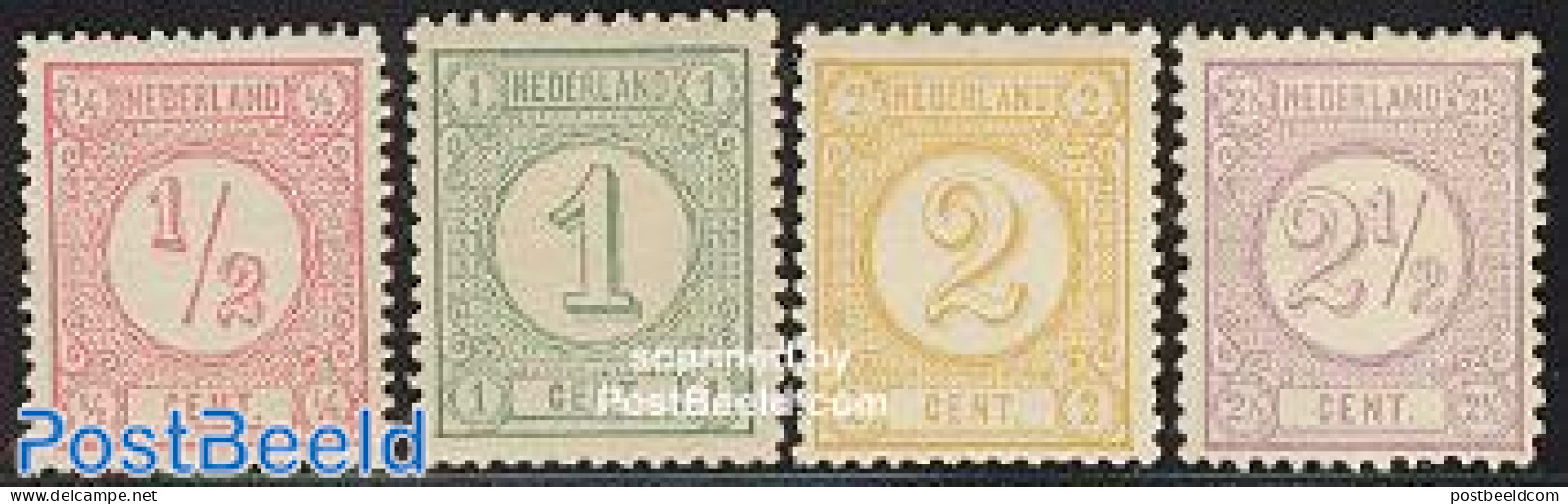 Netherlands 1876 Definitives 4v, Unused (hinged) - Unused Stamps