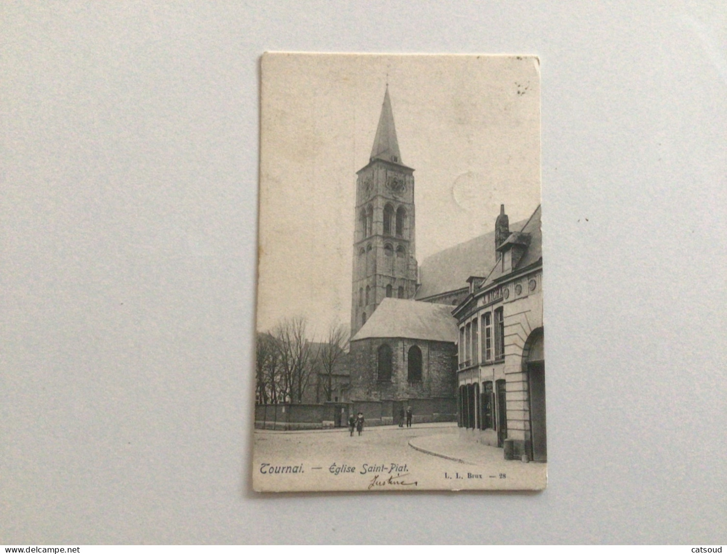 Carte Postale Ancienne (1904) Tournai Église Saint-Piat - Tournai
