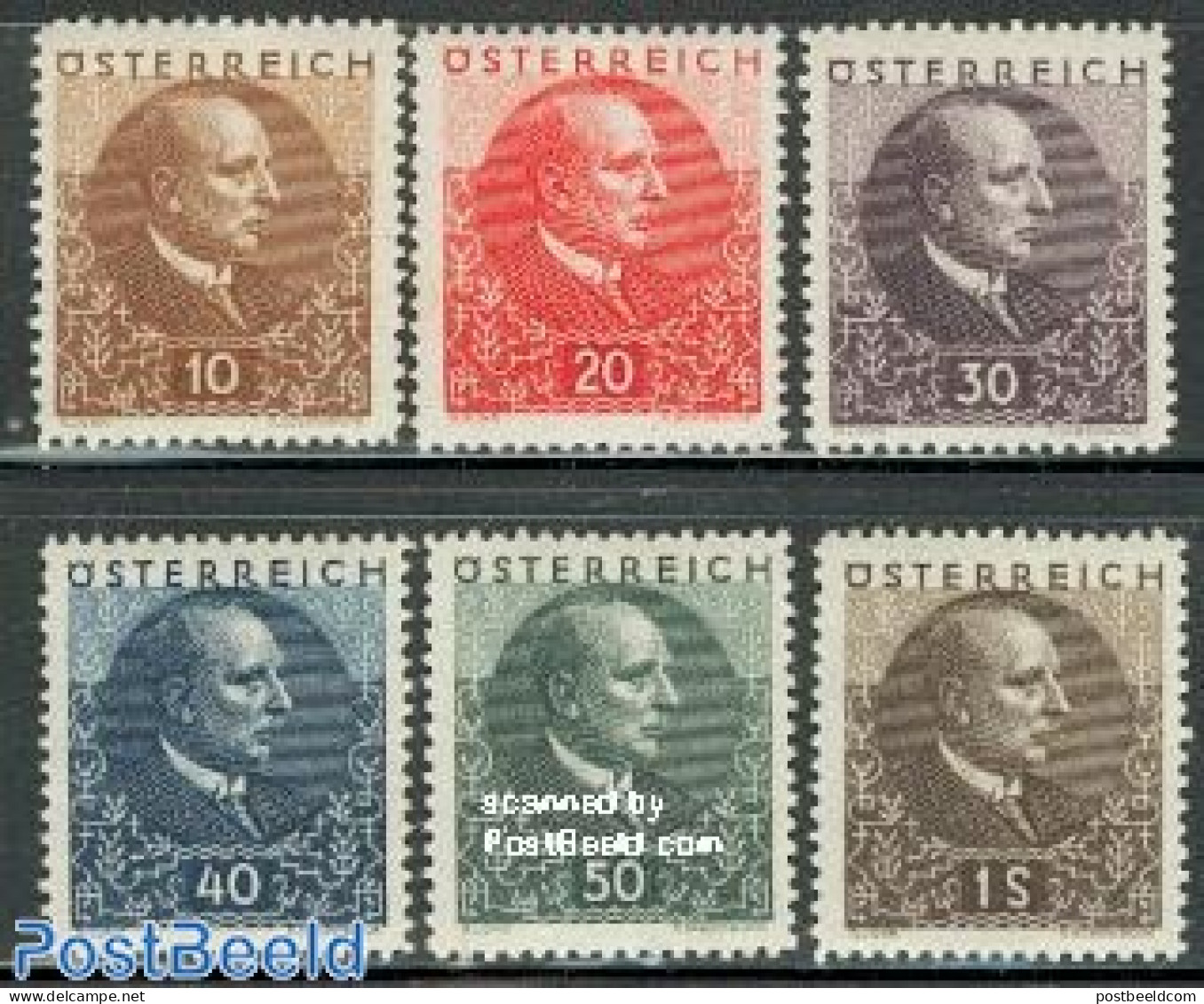 Austria 1930 Wilhelm Miklas 6v, Unused (hinged), History - Politicians - Unused Stamps