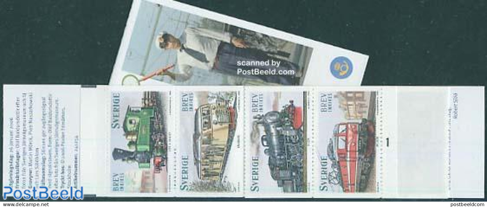 Sweden 2006 Locomotives Booklet (with 2 Sets Of 5 Stamps), Mint NH, Transport - Stamp Booklets - Railways - Unused Stamps