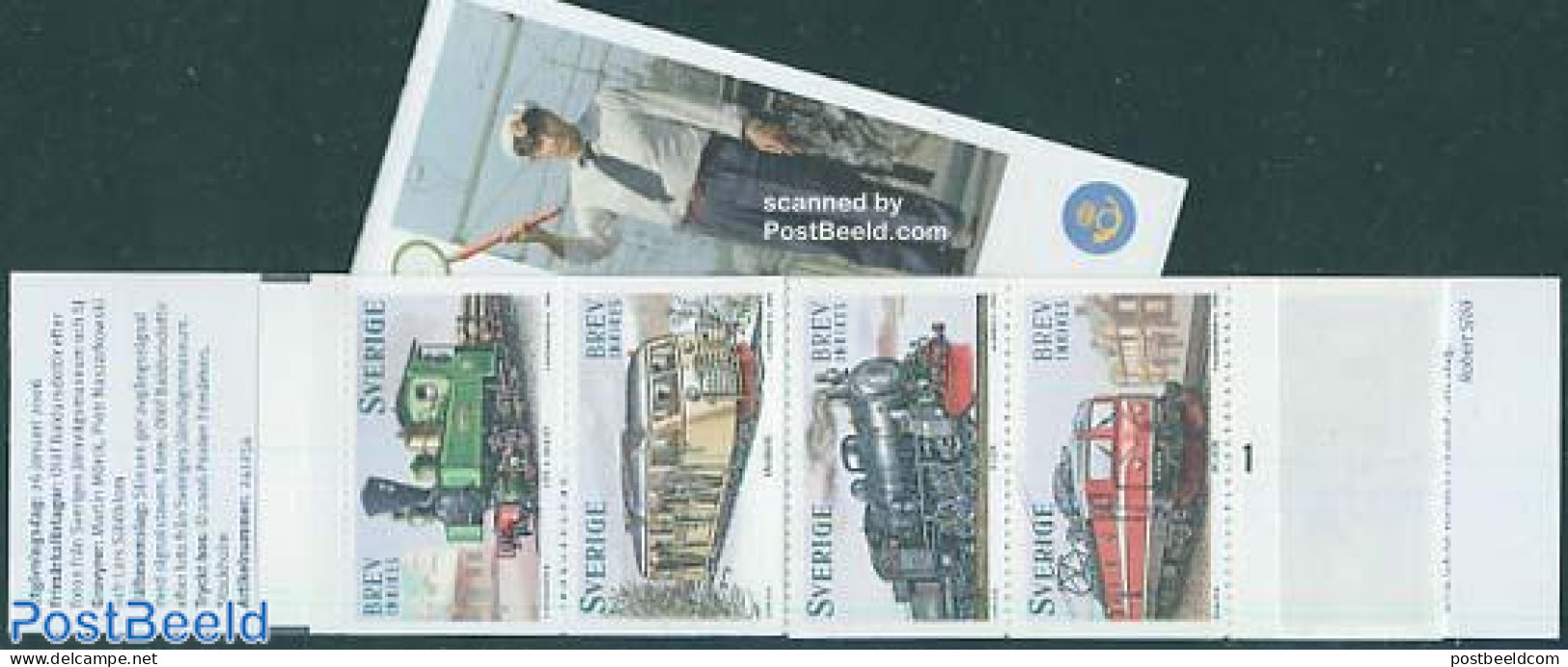 Sweden 2006 Locomotives Booklet (with 2 Sets Of 5 Stamps), Mint NH, Transport - Stamp Booklets - Railways - Neufs