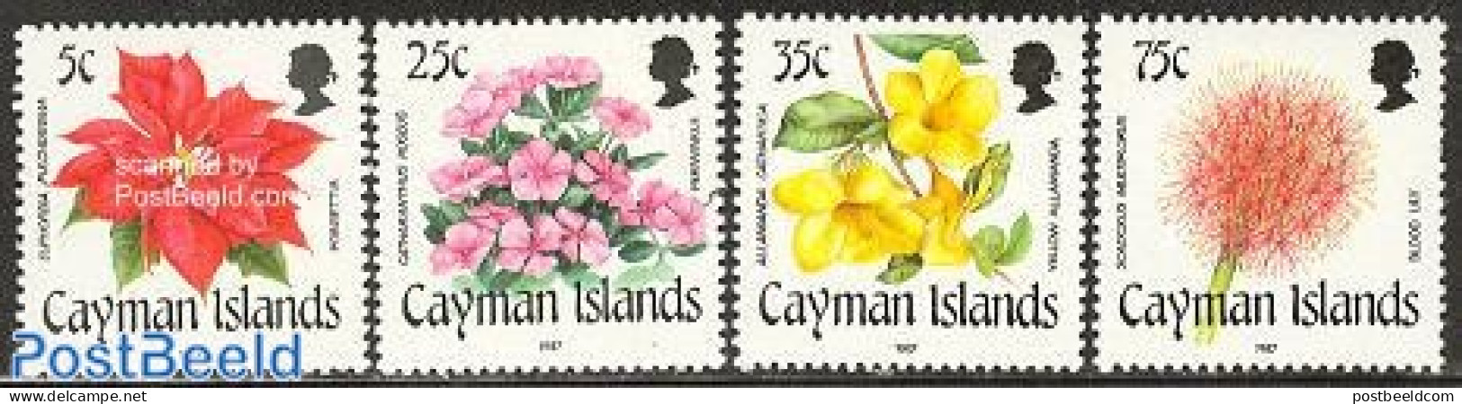 Cayman Islands 1987 Flowers 4v, Mint NH, Nature - Flowers & Plants - Iles Caïmans