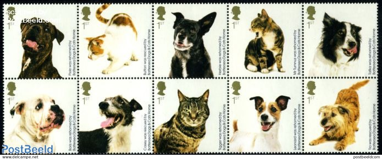 Great Britain 2010 150 Years Battersea Cats & Dogs Home 10v [++++], Mint NH, Nature - Animals (others & Mixed) - Cats .. - Neufs