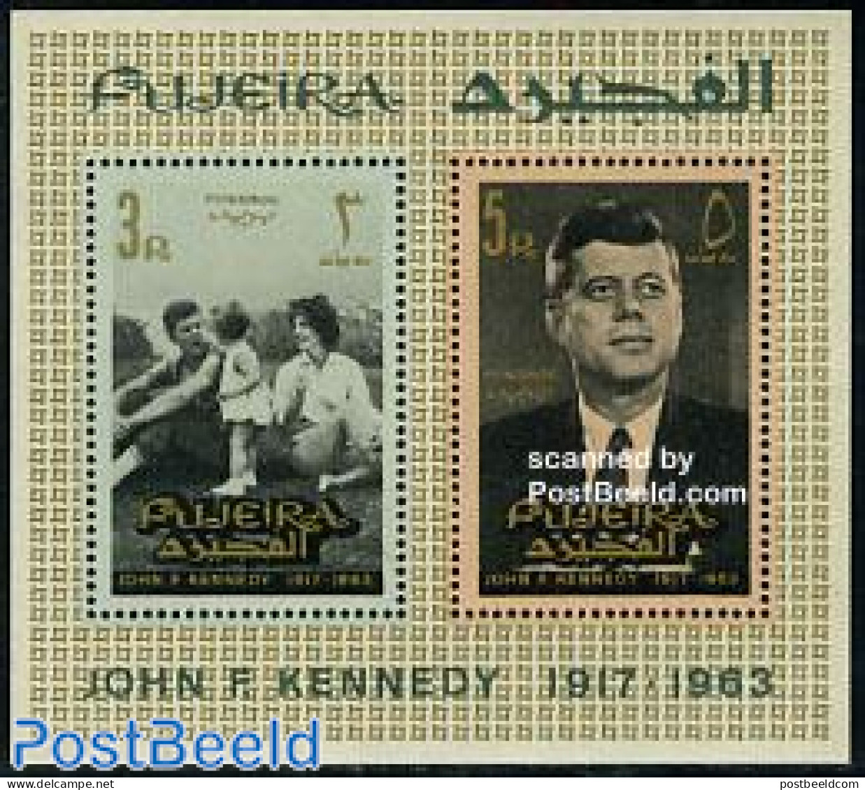 Fujeira 1965 J.F. Kennedy S/s, Mint NH, History - American Presidents - Fujeira