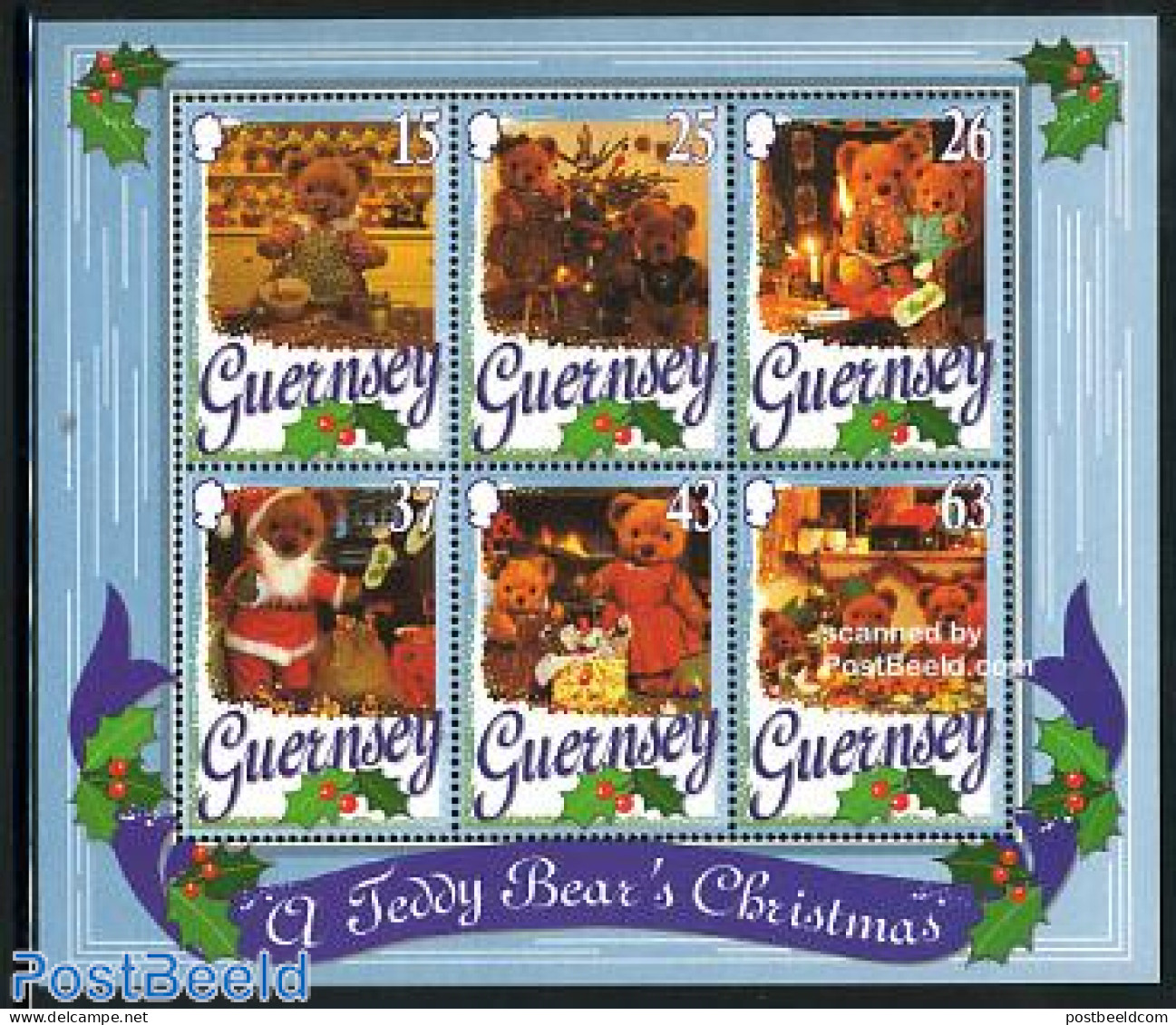 Guernsey 1997 Christmas, Teddy Bears S/s, Mint NH, Nature - Religion - Various - Bears - Christmas - Teddy Bears - Toy.. - Christmas