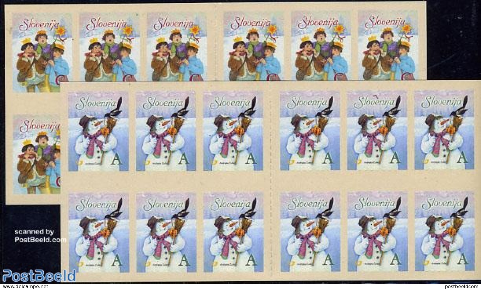 Slovenia 2006 Christmas 2 Booklets S-a, Mint NH, Nature - Religion - Birds - Christmas - Stamp Booklets - Weihnachten