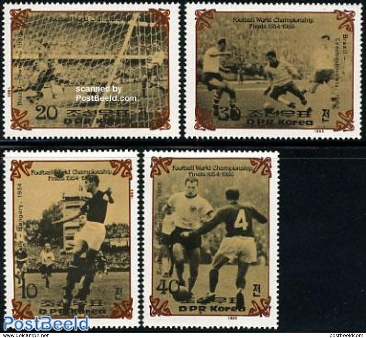 Korea, North 1985 World Cup Football 4v (1954-1966), Mint NH, Sport - Football - Corée Du Nord