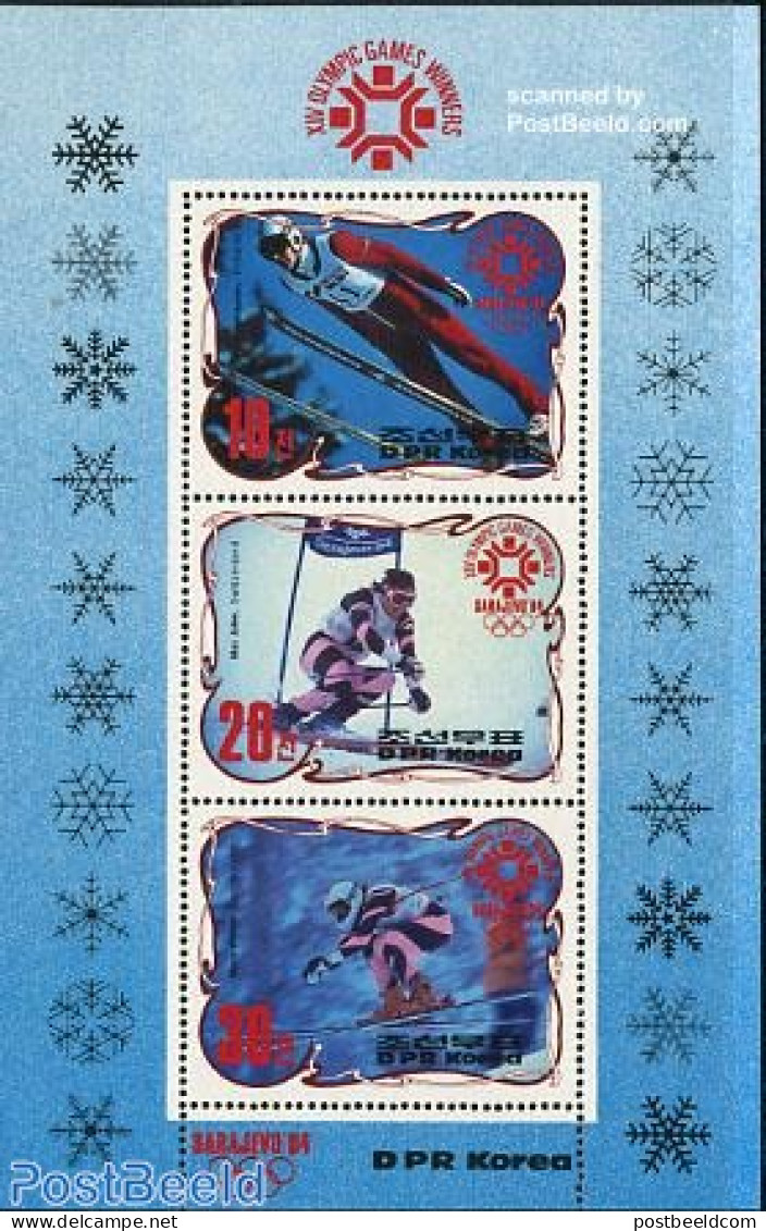 Korea, North 1984 Olympic Winter Winners 3v M/s, Mint NH, Sport - Olympic Winter Games - Korea, North