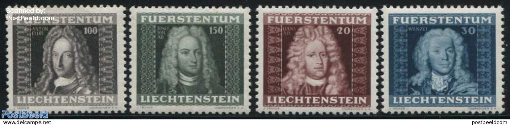 Liechtenstein 1941 Princes 4v, Mint NH, History - Kings & Queens (Royalty) - Neufs