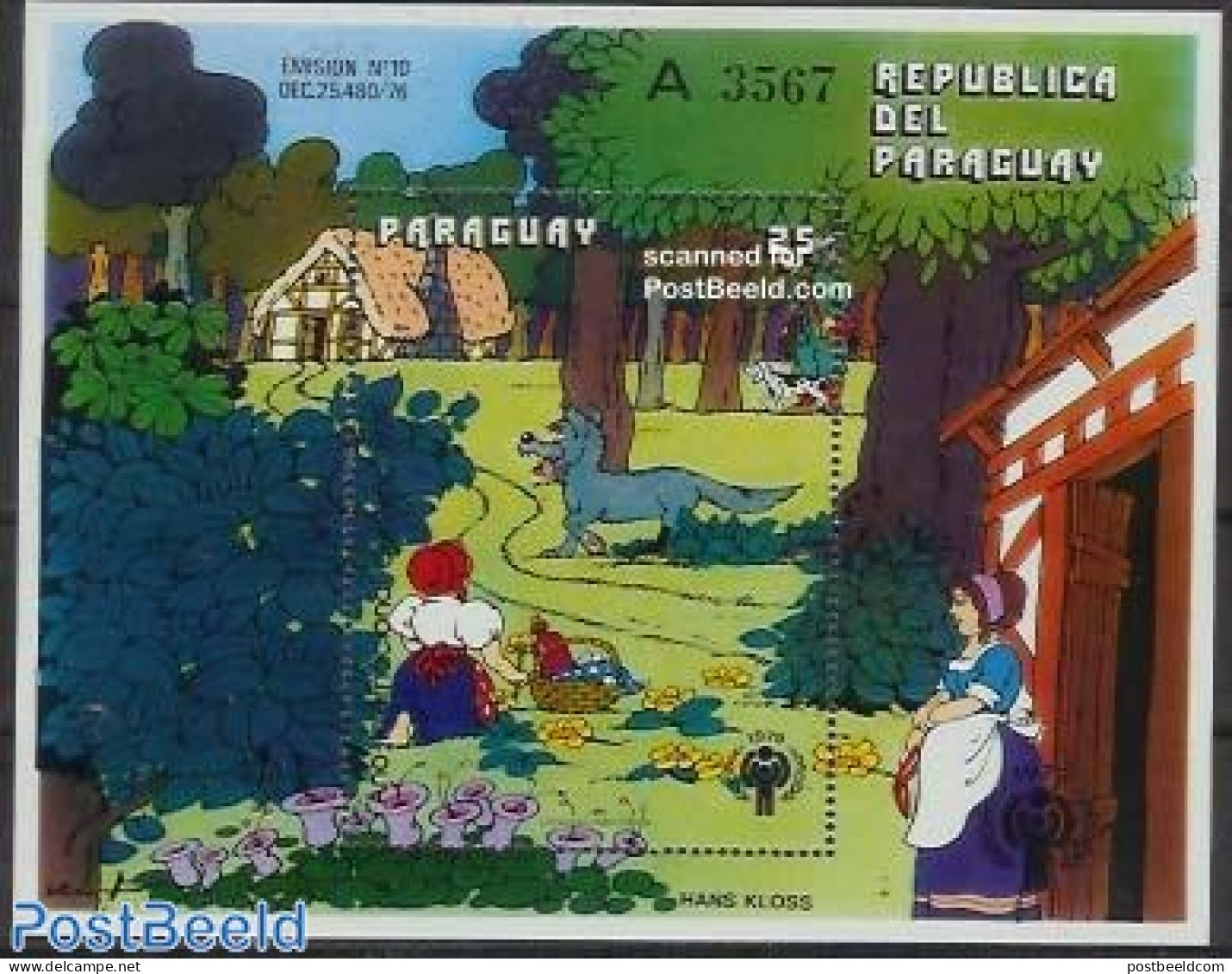 Paraguay 1979 Int. Year Of The Child, Grimm S/s, Mint NH, Various - Year Of The Child 1979 - Art - Fairytales - Contes, Fables & Légendes